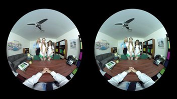 Студентки и преподша развлеклись с директором Джоджо Кисс (JoJo Kiss), Саманта Хейс (Samantha Hayes), Джулия Энн (Julia Ann).