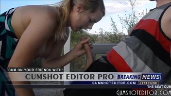 На свежем воздухе на камеру пацанчик жахает бесстыдницу