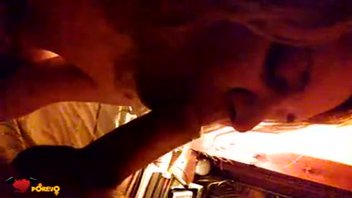 Минет от опытной блондинки