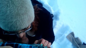 Отсос и ебля на снегу