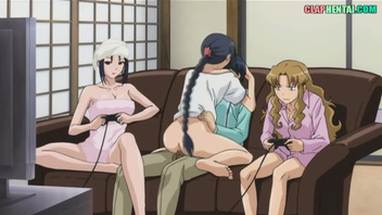 Брюнеточки из хентай частенько принимают в ротик и киску возбужденные пенисы