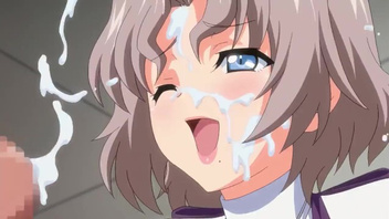 Стройная молодая анимешка получает горячую сперму на привлекательное личико