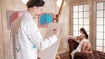 Похотливый художник страстно оттрахал свою молодую натурщицу Мэнди Мьюз