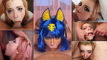 Глубокая глотка девушки для хуя и спермы