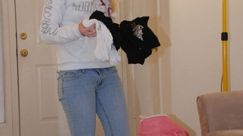 Веселую телочку  зажарил крепкий конец