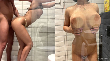 Ебля в душе  с шикарной грудастой телочкой