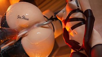 Анальный мультфильм с БДСМ