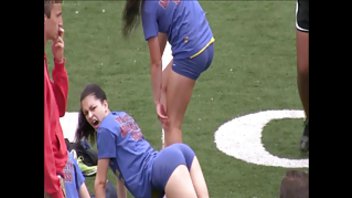 Аппетитные попки молодых спортсменок